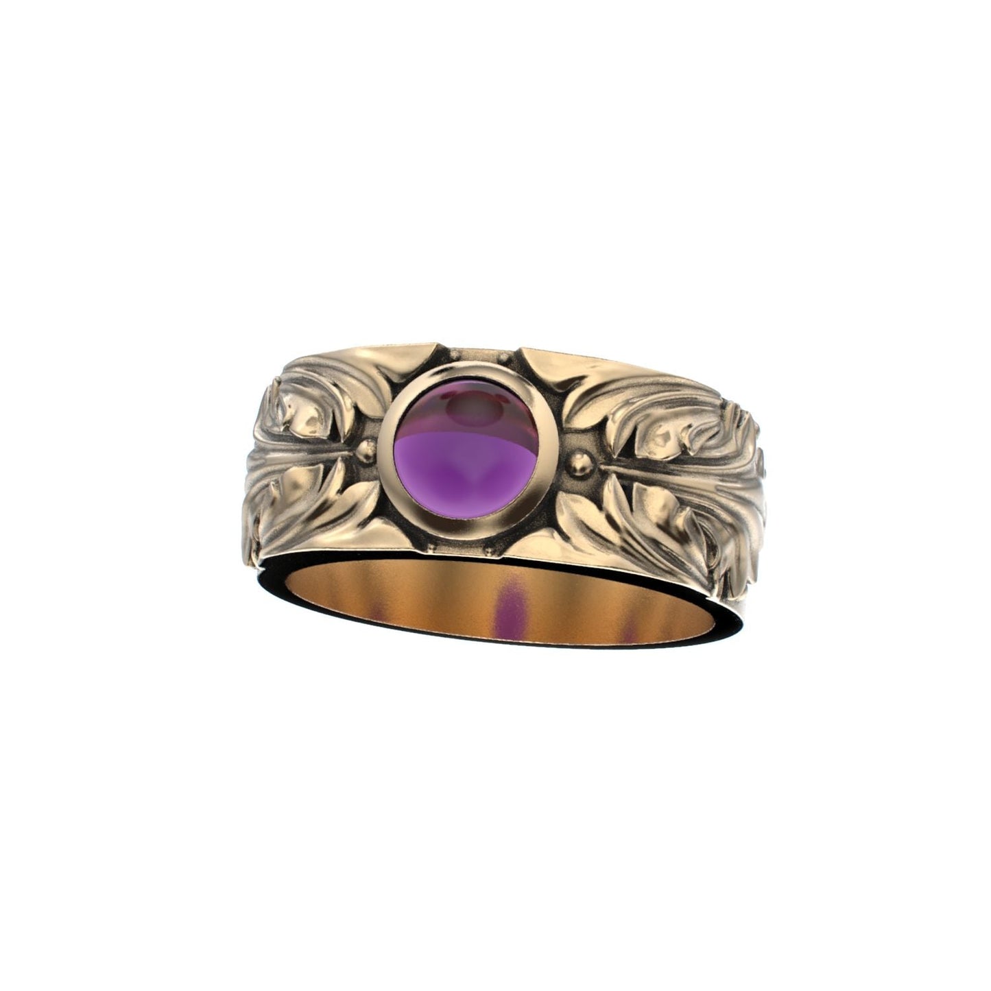 Court Filigree Ring - Amethyst - 9ct Gold - BeckonJewel