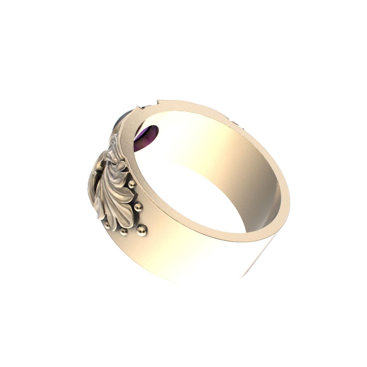 Court Filigree Ring - Amethyst - 9ct Gold - BeckonJewel