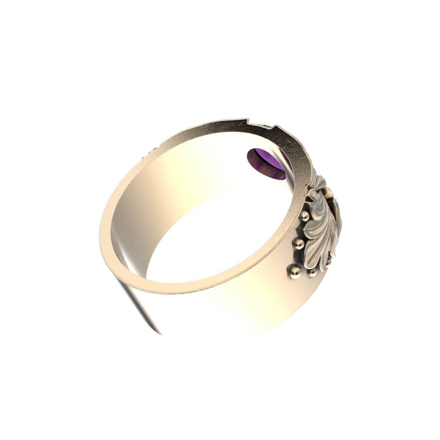 Court Filigree Ring - Amethyst - 9ct Gold - BeckonJewel