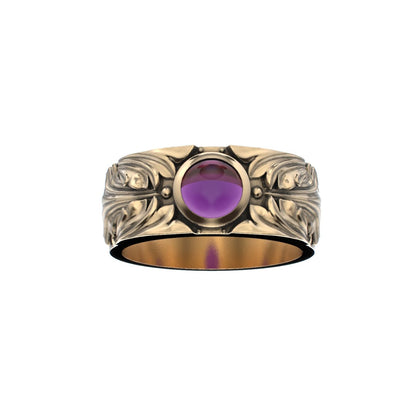 Court Filigree Ring - Amethyst - 9ct Gold - BeckonJewel