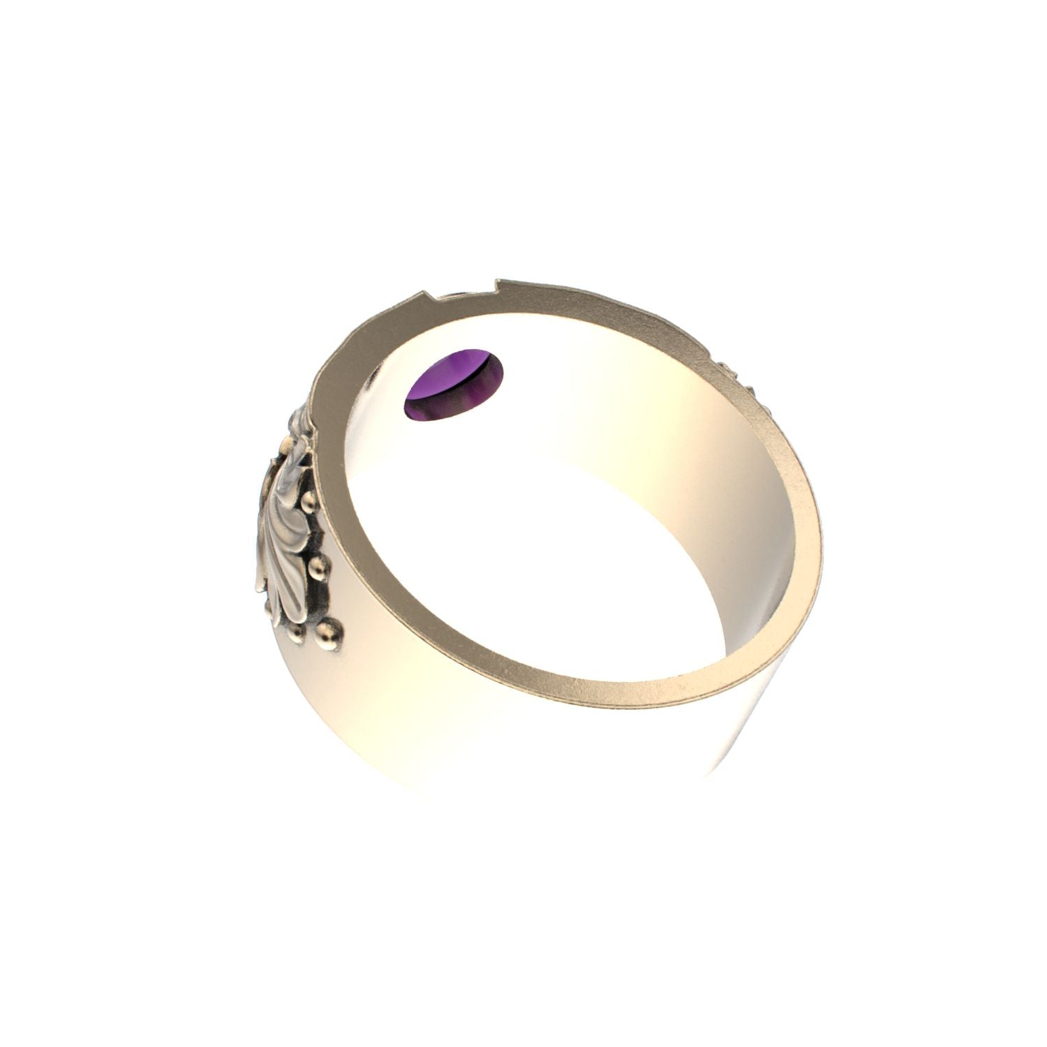 Court Filigree Ring - Amethyst - 9ct Gold - BeckonJewel