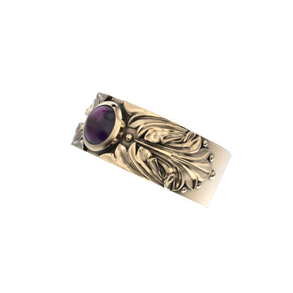 Court Filigree Ring - Amethyst - 9ct Gold - BeckonJewel