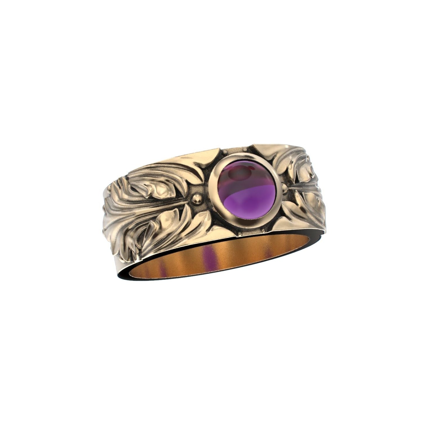 Court Filigree Ring - Amethyst - 9ct Gold - BeckonJewel