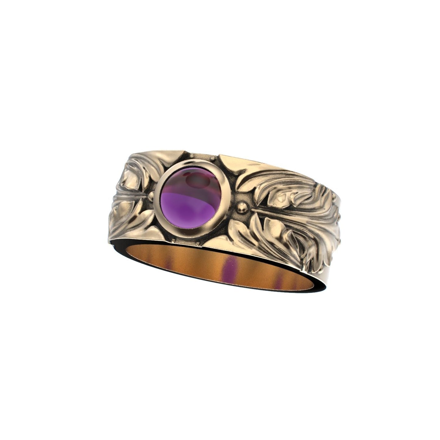 Court Filigree Ring - Amethyst - 9ct Gold - BeckonJewel