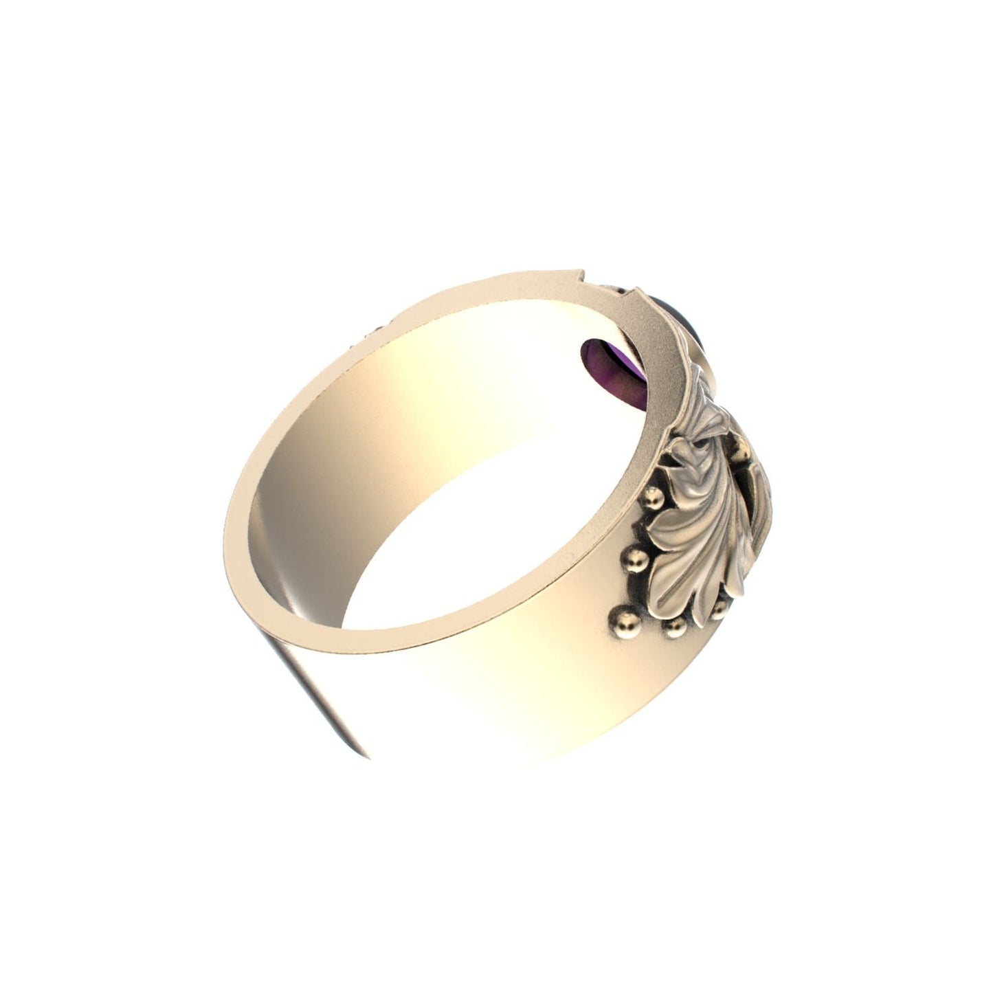 Court Filigree Ring - Amethyst - 9ct Gold - BeckonJewel