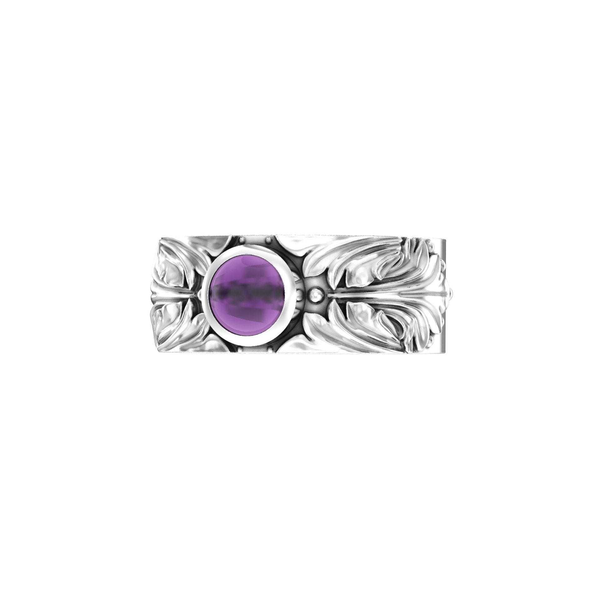 Court Filigree Ring – Amethyst | Sterling Silver - BeckonJewel