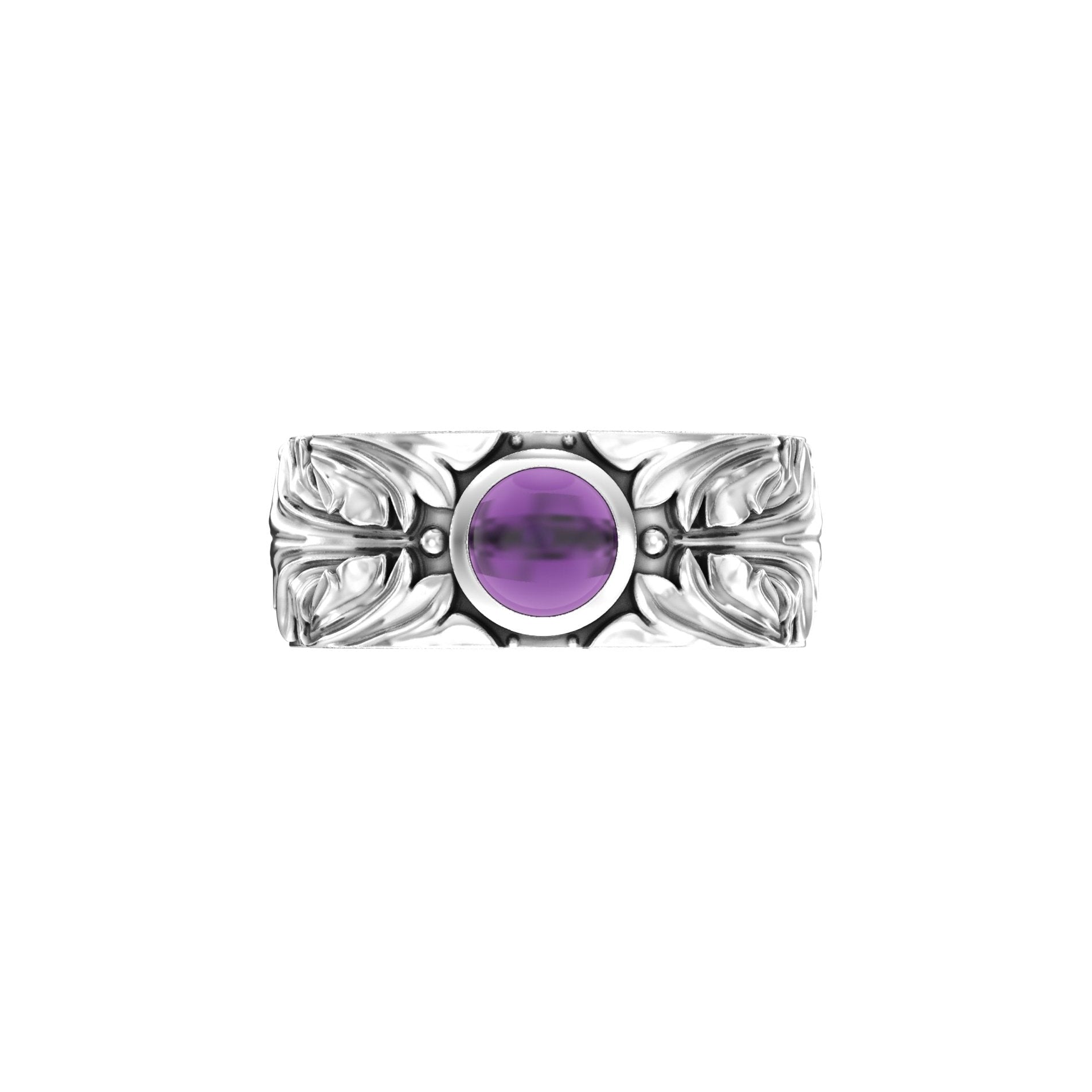 Court Filigree Ring – Amethyst | Sterling Silver - BeckonJewel