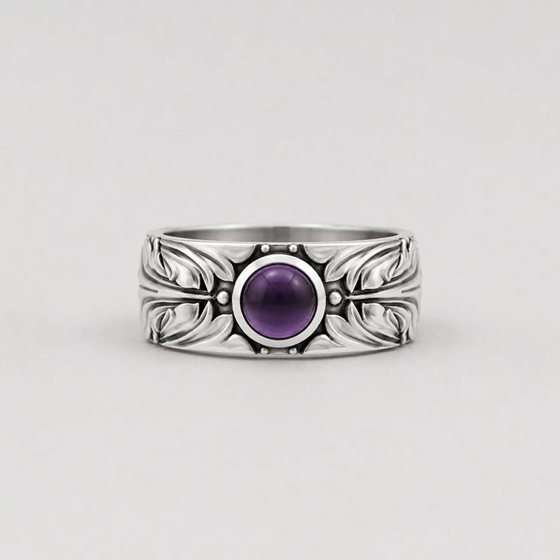 Court Filigree Ring – Amethyst | Sterling Silver - BeckonJewel