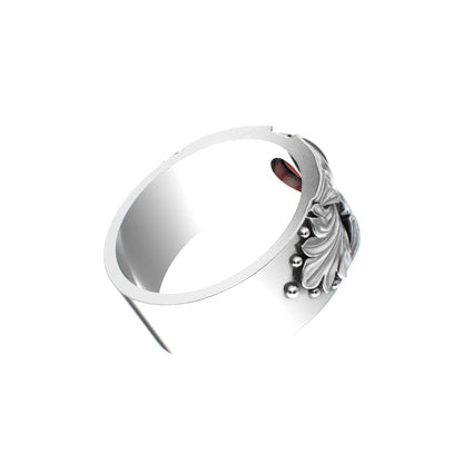 Court Filigree Ring - Garnet - 925 Silver - BeckonJewel