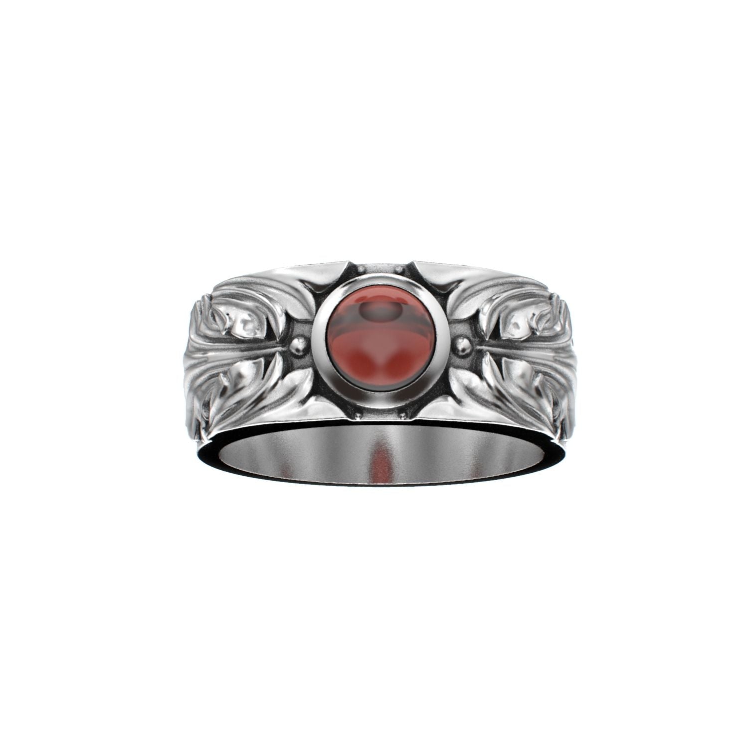 Court Filigree Ring - Garnet - 925 Silver - BeckonJewel