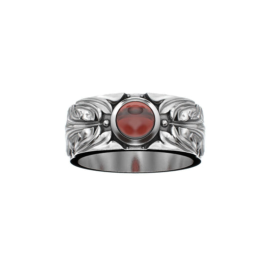 Court Filigree Ring - Garnet - 925 Silver - BeckonJewel