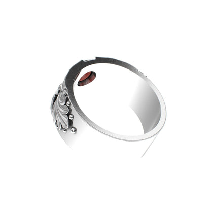 Court Filigree Ring - Garnet - 925 Silver - BeckonJewel