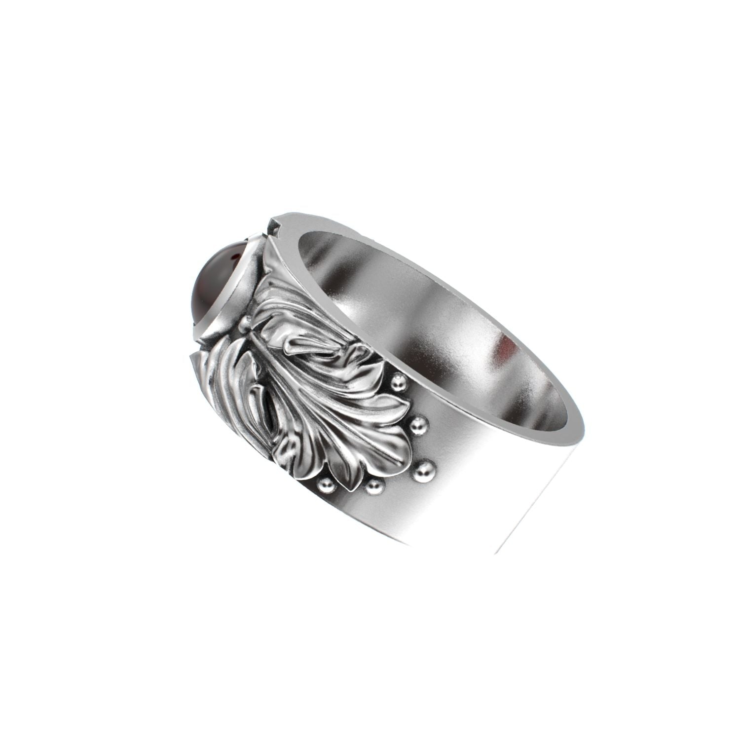 Court Filigree Ring - Garnet - 925 Silver - BeckonJewel