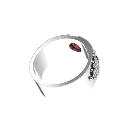 Court Filigree Ring - Garnet - 925 Silver - BeckonJewel