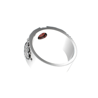 Court Filigree Ring - Garnet - 925 Silver - BeckonJewel