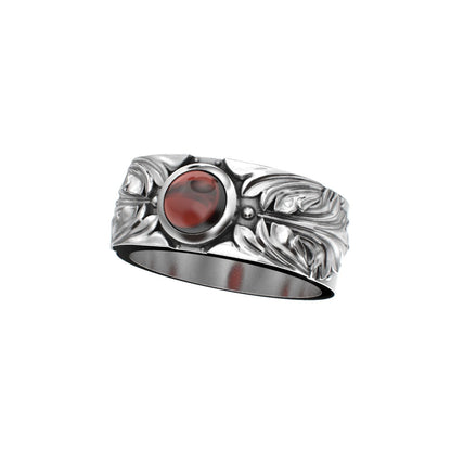 Court Filigree Ring - Garnet - 925 Silver - BeckonJewel