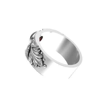 Court Filigree Ring - Garnet - 925 Silver - BeckonJewel