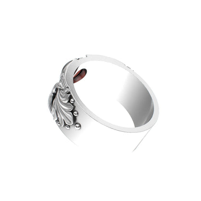 Court Filigree Ring - Garnet - 925 Silver - BeckonJewel