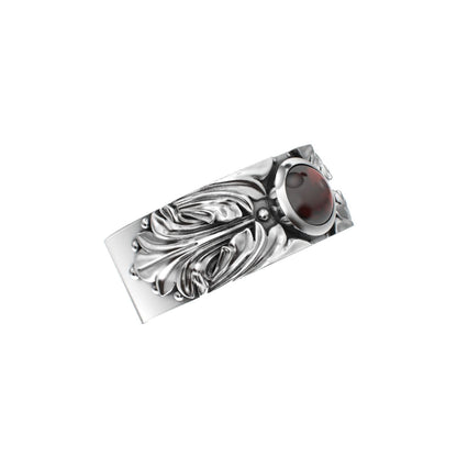 Court Filigree Ring - Garnet - 925 Silver - BeckonJewel