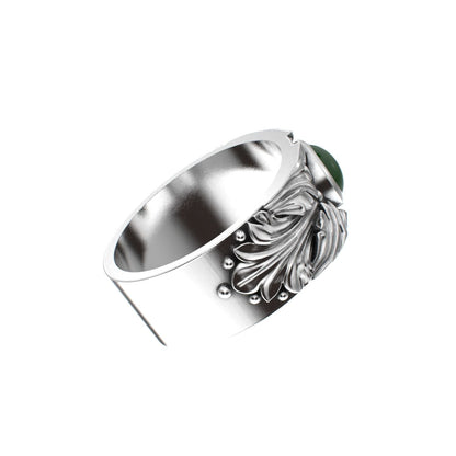 Court Filigree Ring - Jade - 925 Silver - BeckonJewel