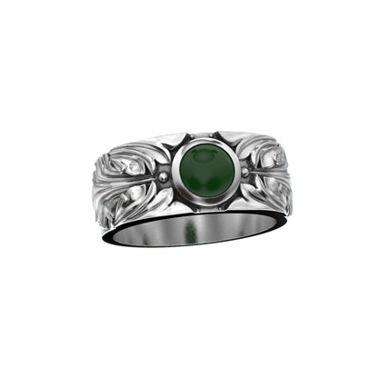 Court Filigree Ring - Jade - 925 Silver - BeckonJewel