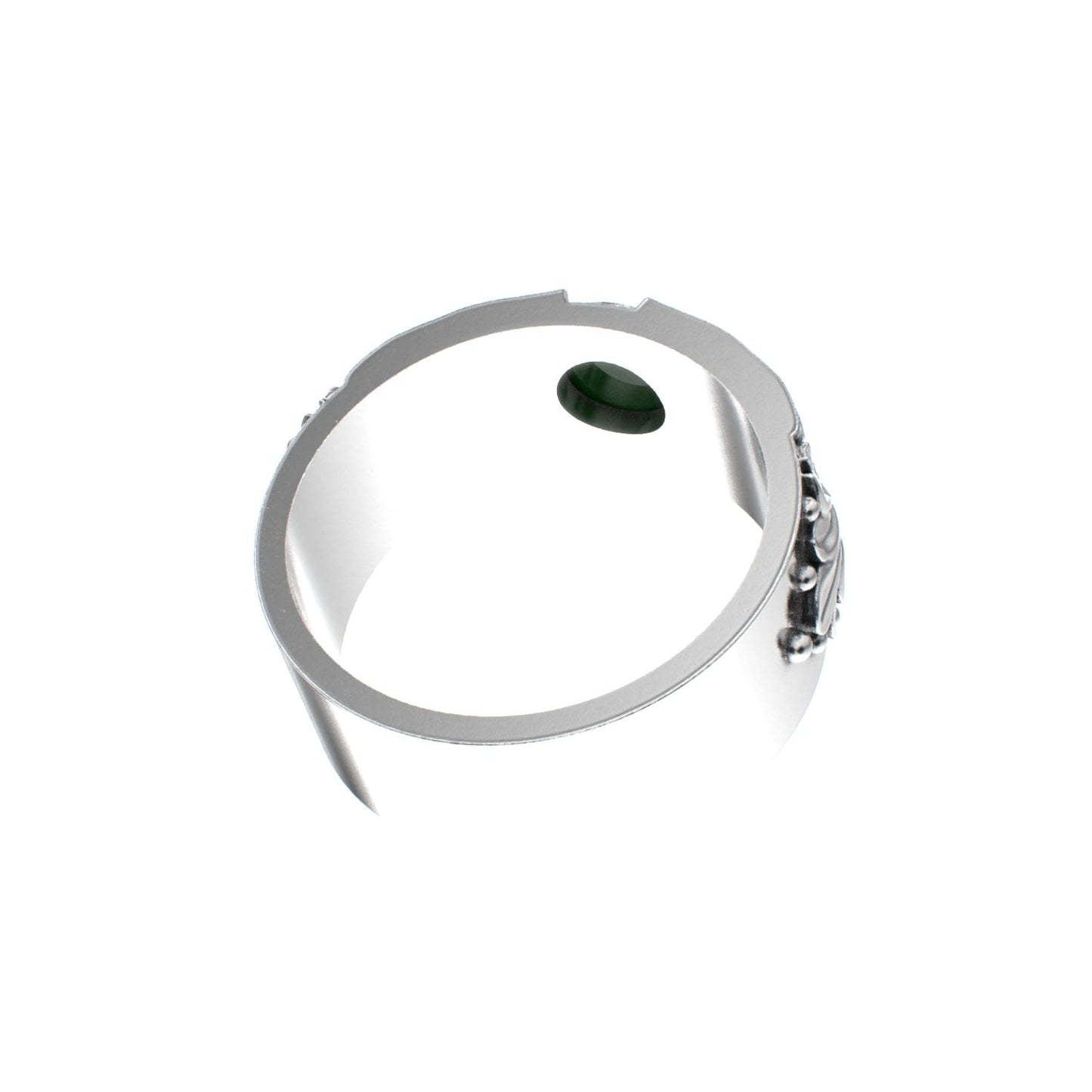 Court Filigree Ring - Jade - 925 Silver - BeckonJewel