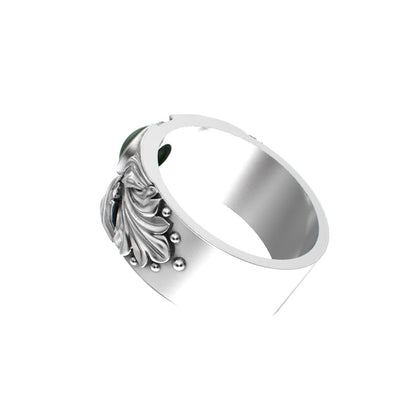 Court Filigree Ring - Jade - 925 Silver - BeckonJewel