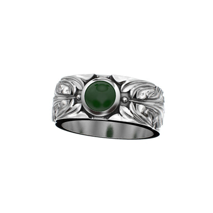 Court Filigree Ring - Jade - 925 Silver - BeckonJewel