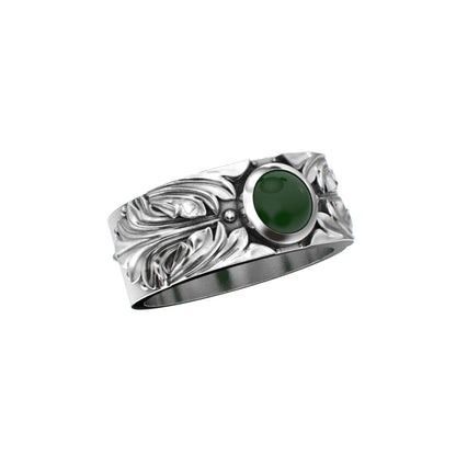 Court Filigree Ring - Jade - 925 Silver - BeckonJewel