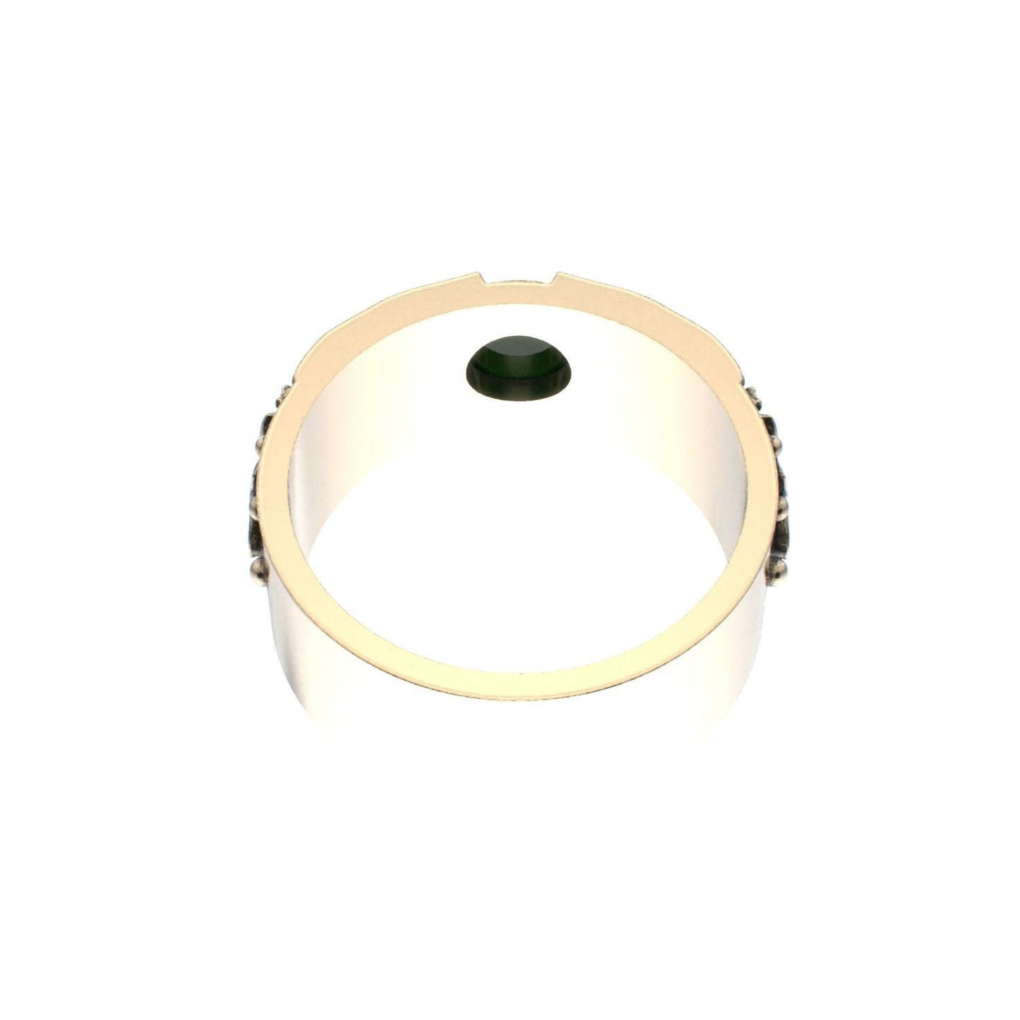 Court Filigree Ring - Jade - 9ct Gold - BeckonJewel