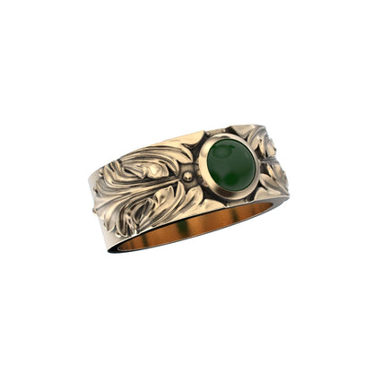 Court Filigree Ring - Jade - 9ct Gold