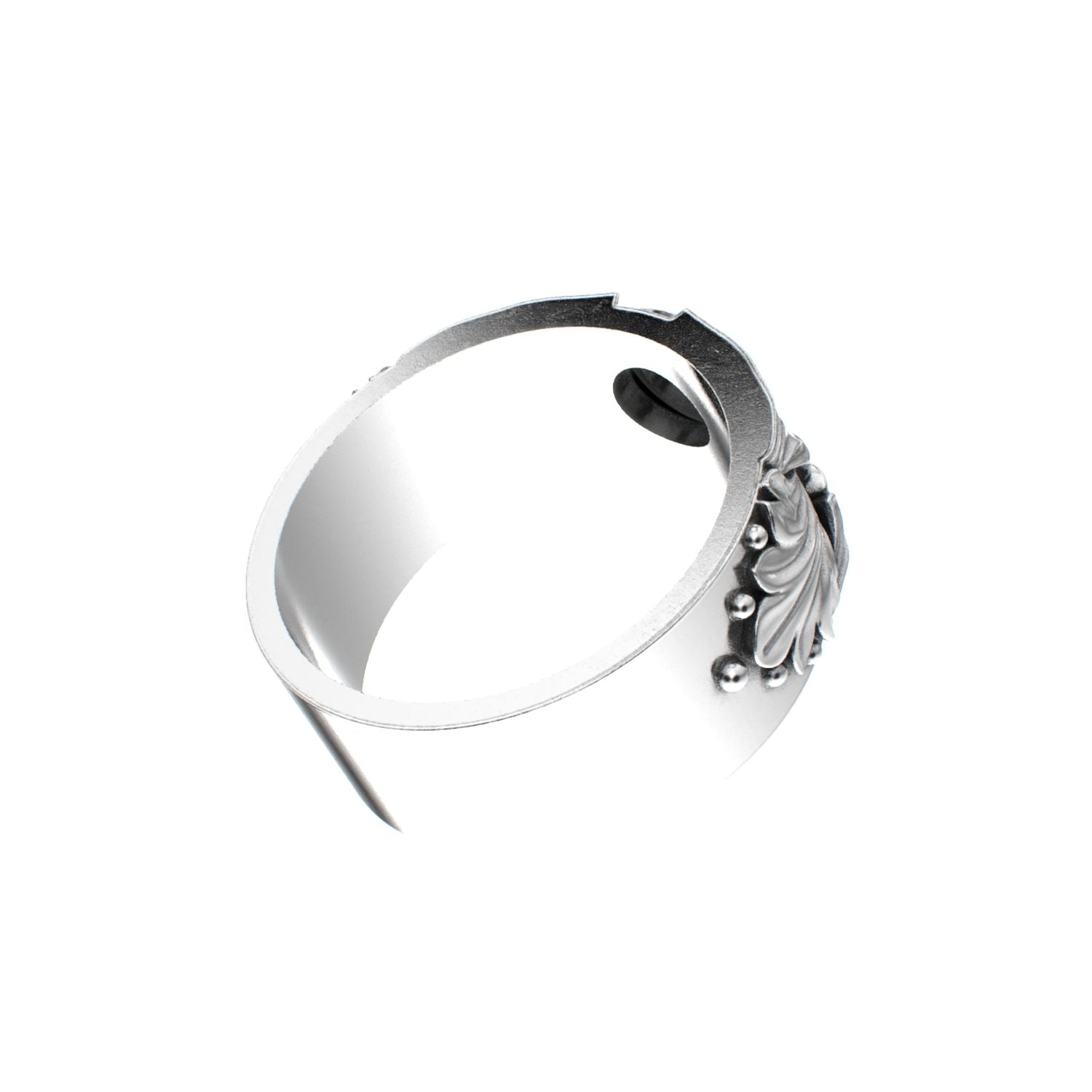 Court Filigree Ring - Onyx - 925 Silver - BeckonJewel