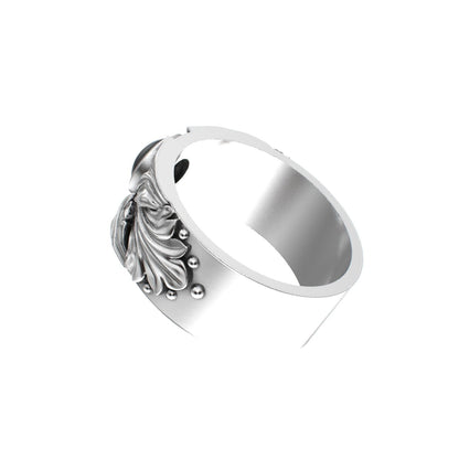 Court Filigree Ring - Onyx - 925 Silver - BeckonJewel