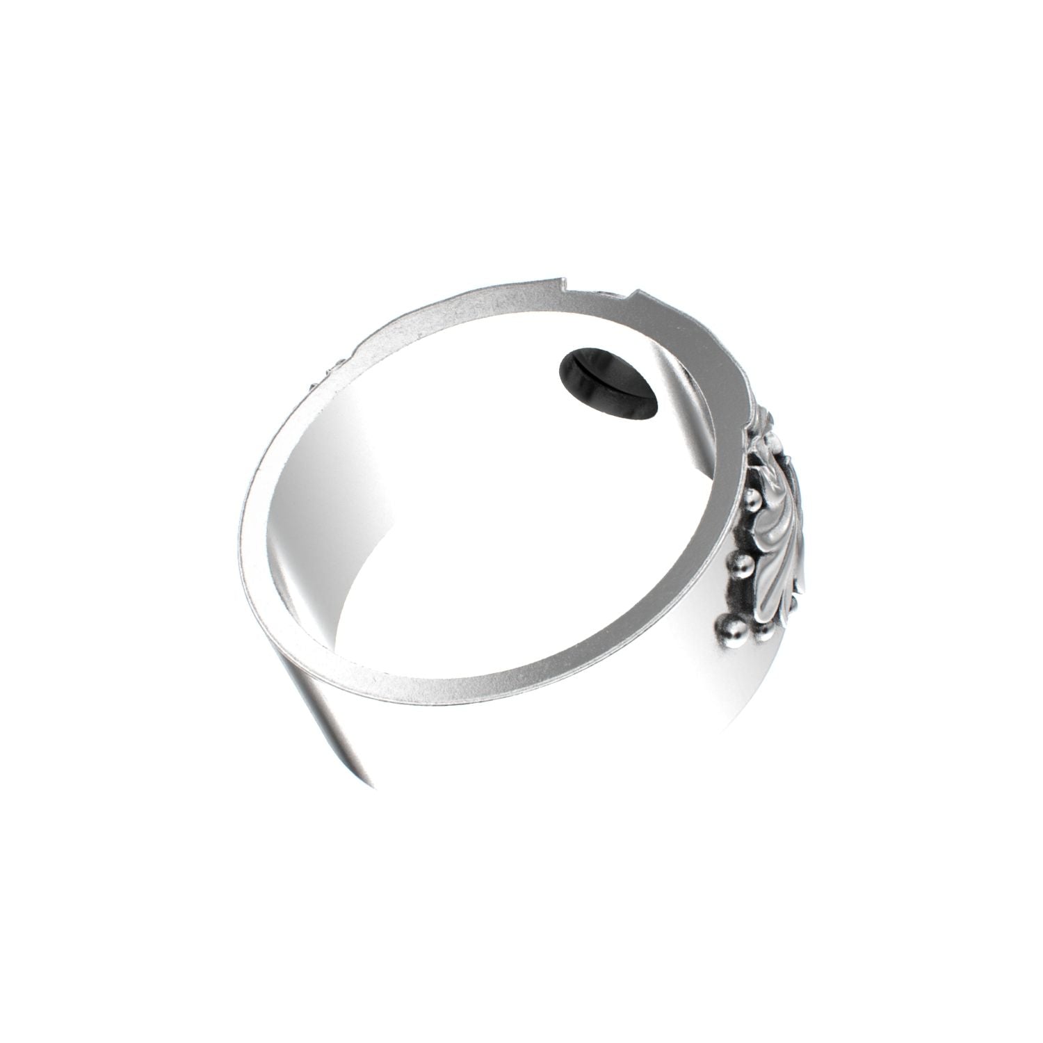 Court Filigree Ring - Onyx - 925 Silver - BeckonJewel