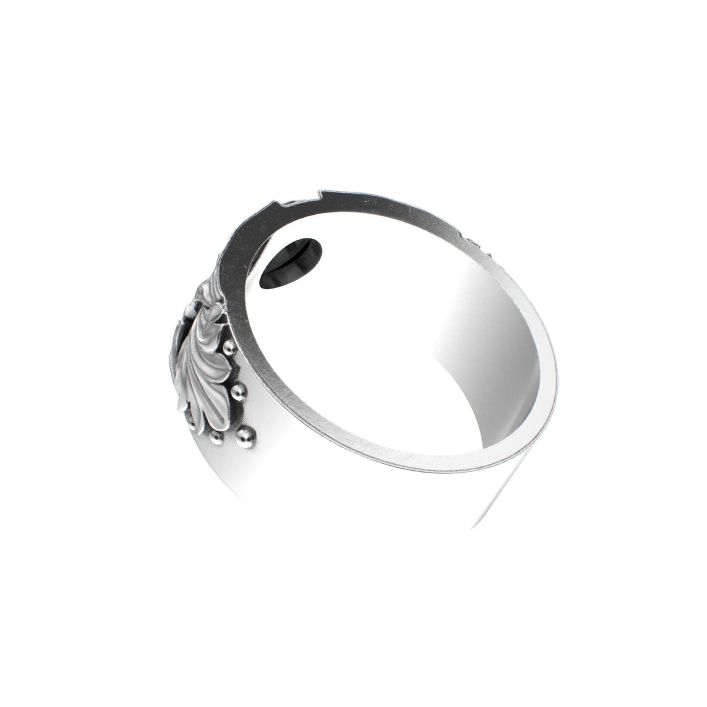 Court Filigree Ring - Onyx - 925 Silver - BeckonJewel