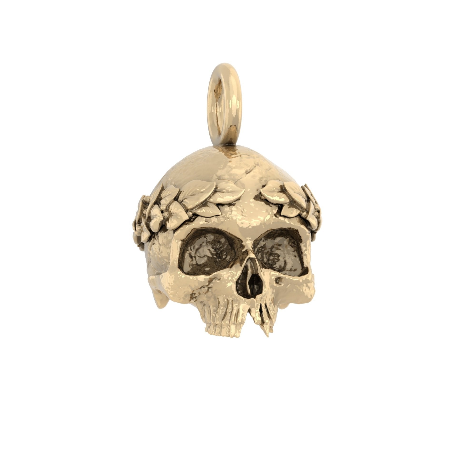 Fallen Empire Skull Pendant | Handcrafted Solid 9ct Yellow Gold - BeckonJewel