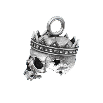 Fallen Kingdom - 925 Silver Crowned Skull Pendant - BeckonJewel