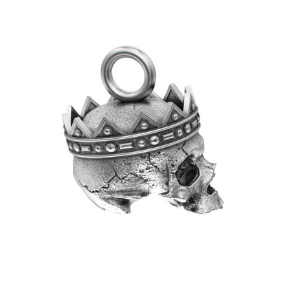 Fallen Kingdom - 925 Silver Crowned Skull Pendant - BeckonJewel