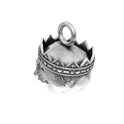 Fallen Kingdom - 925 Silver Crowned Skull Pendant - BeckonJewel