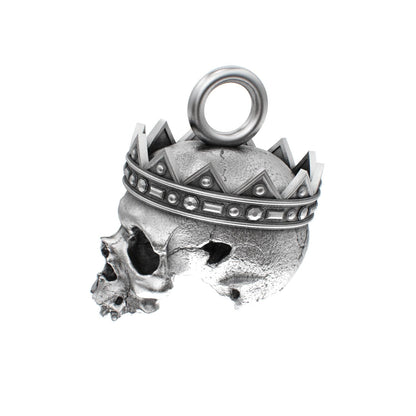 Fallen Kingdom - 925 Silver Crowned Skull Pendant - BeckonJewel