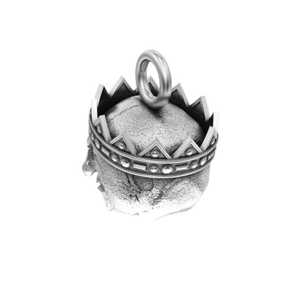 Fallen Kingdom - 925 Silver Crowned Skull Pendant - BeckonJewel