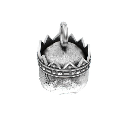 Fallen Kingdom - 925 Silver Crowned Skull Pendant - BeckonJewel