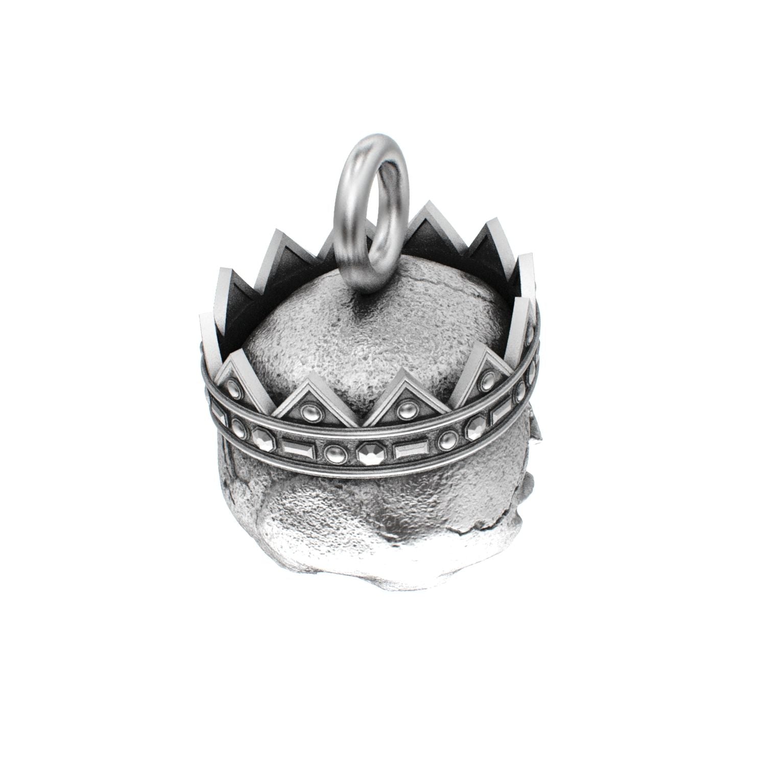 Fallen Kingdom - 925 Silver Crowned Skull Pendant - BeckonJewel