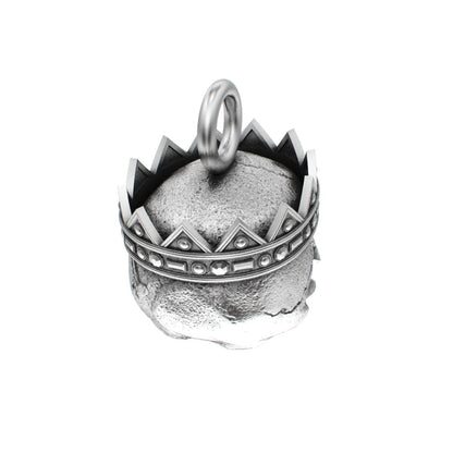 Fallen Kingdom - 925 Silver Crowned Skull Pendant - BeckonJewel