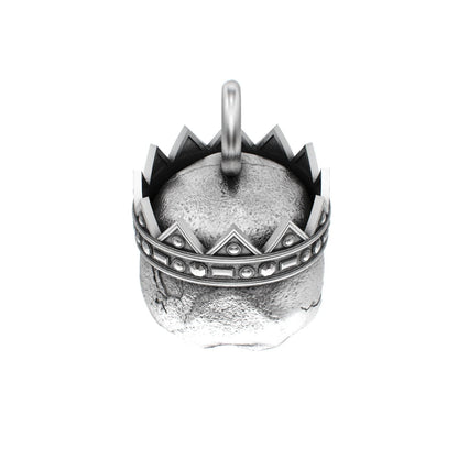 Fallen Kingdom - 925 Silver Crowned Skull Pendant - BeckonJewel