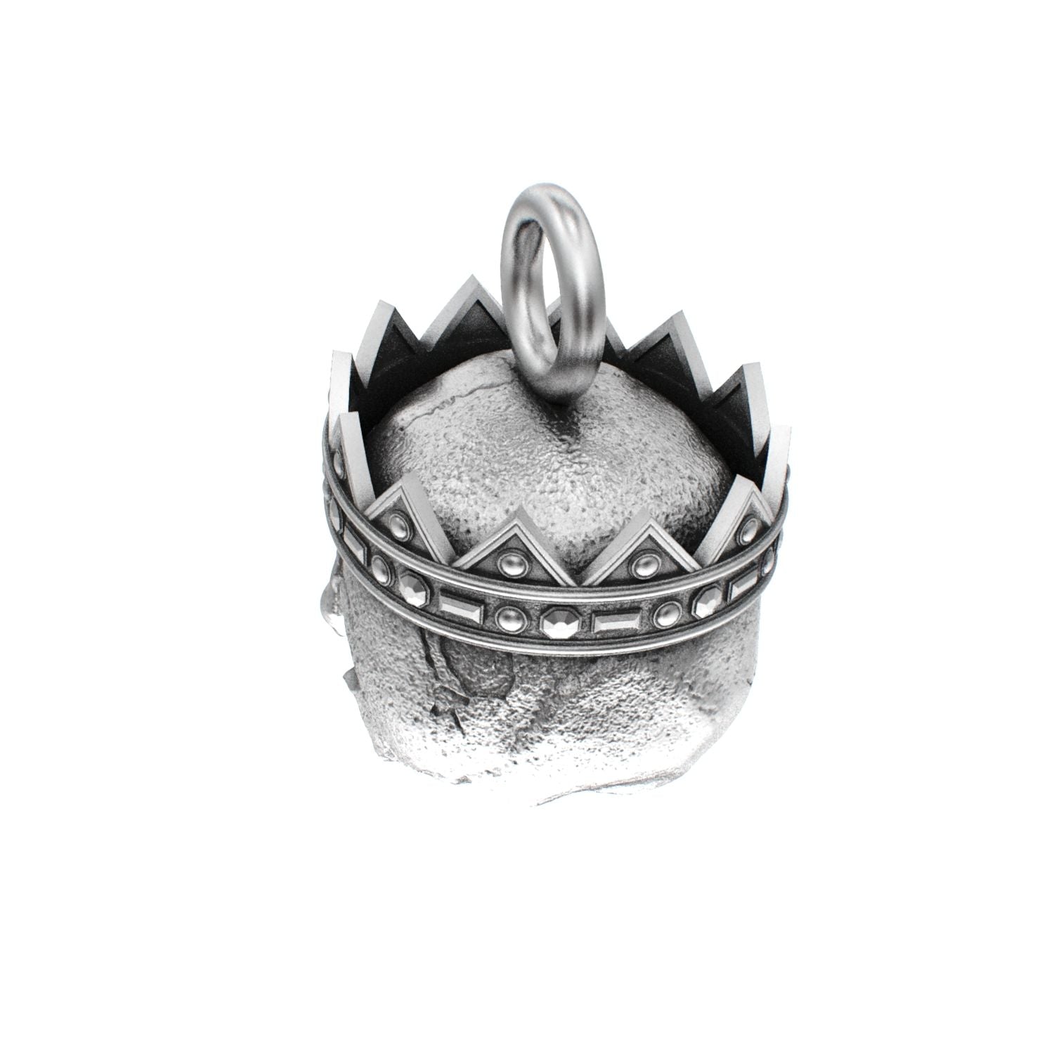 Fallen Kingdom - 925 Silver Crowned Skull Pendant - BeckonJewel