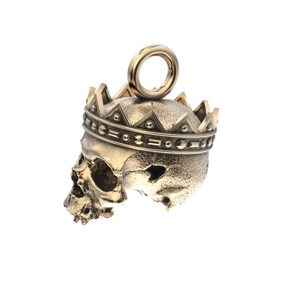 Fallen Kingdom - 9ct Gold Crowned Skull Pendant - BeckonJewel