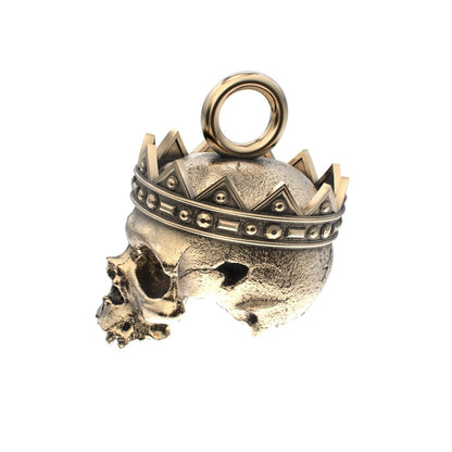 Fallen Kingdom - 9ct Gold Crowned Skull Pendant - BeckonJewel