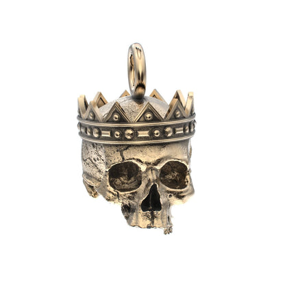 Fallen Kingdom - 9ct Gold Crowned Skull Pendant - BeckonJewel