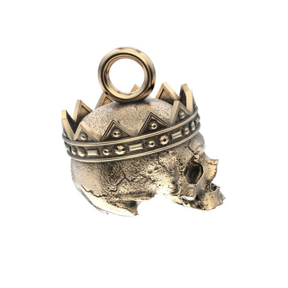 Fallen Kingdom - 9ct Gold Crowned Skull Pendant - BeckonJewel